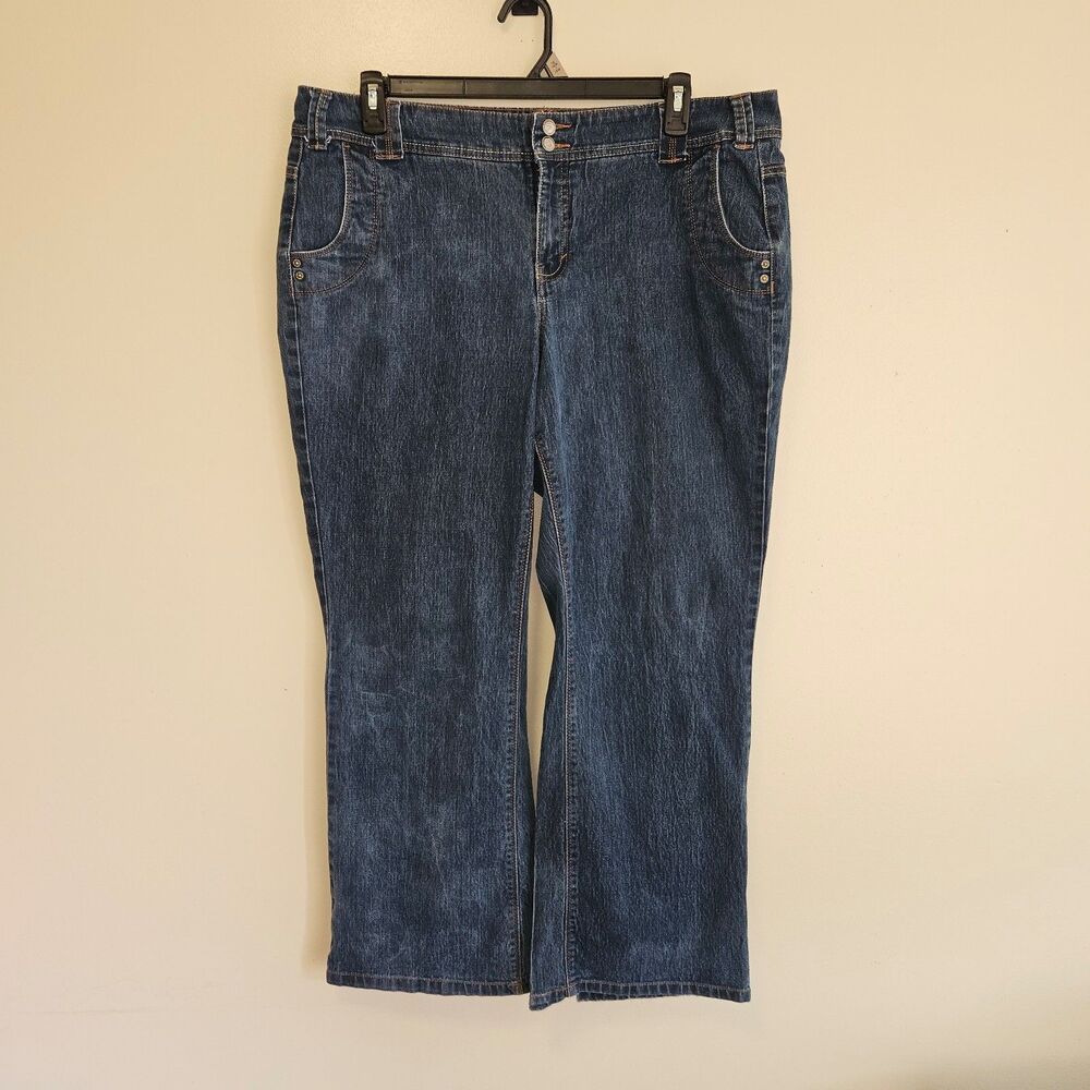 Vintage Just My Size Bootcut Jeans Flap Back Pockets High Rise Western Women 20w